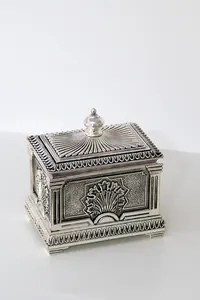 Gümüş Antik Desenli Takı Kutusu