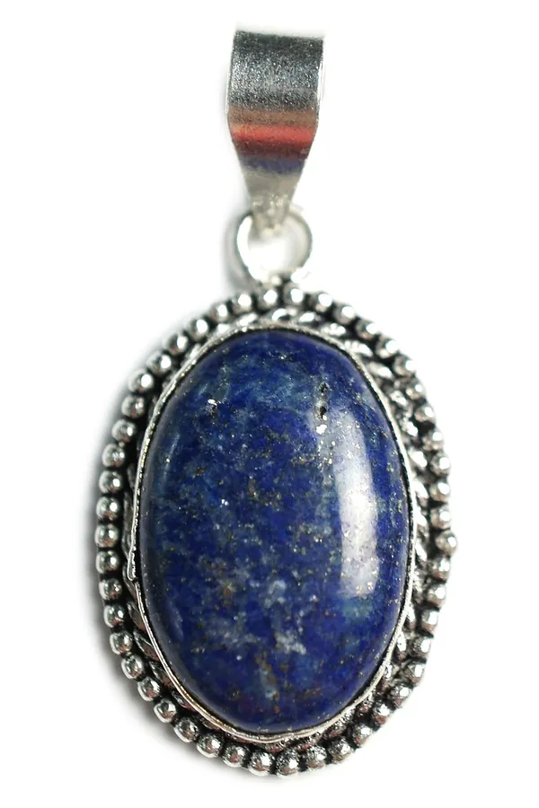 Gümüş Lapis Oval Kolye Ucu